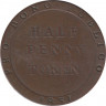 Монета. Великобритания. Остров Мэн. 1/2 пенни 1831 год. (Half Penny Token). ав.