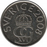 Монета. Швеция. 5 крон 2008 год. ав.
