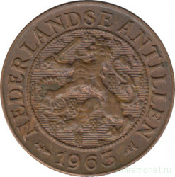 Монета. Нидерландские Антильские острова. 1 цент 1963 год.