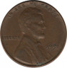 Монета. США. 1 цент 1951 год ав.