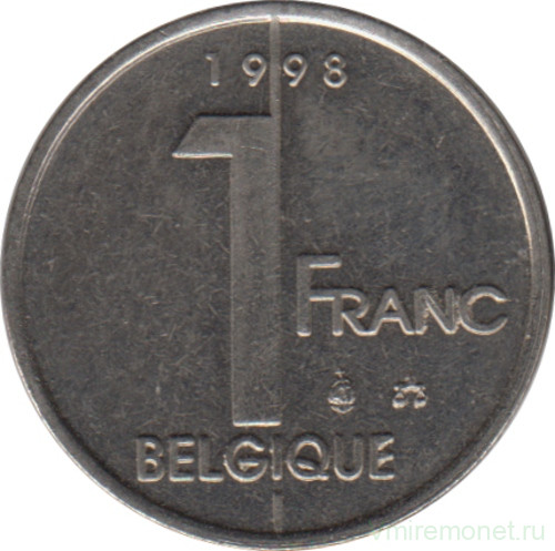 Монета. Бельгия. 1 франк 1998 год. BELGIQUE.