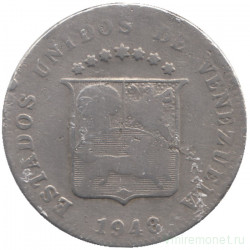 Монета. Венесуэла. 12,5 сентимо 1948 год.