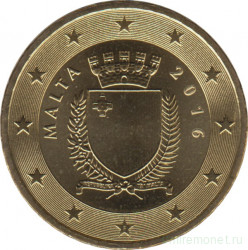 Монета. Мальта. 50 центов 2016 год.