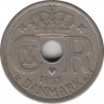 Монета. Дания. 25 эре 1933 год. ав.