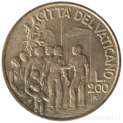 Монета. Ватикан. 200 лир 1994 год. 