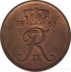 Монета. Дания. 5 эре 1965 год.