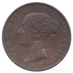 Монета. Великобритания. 1/2 пенни 1853 год.
