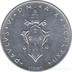 Монета. Ватикан. 2 лиры 1972 год. Агнец.