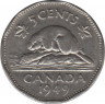 Монета. Канада. 5 центов 1949 год. ав.