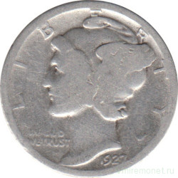 Монета. США. 10 центов 1927 год.