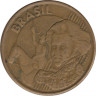 Монета. Бразилия. 10 сентаво 2000 год. рев.