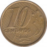 Монета. Бразилия. 10 сентаво 2000 год. ав.
