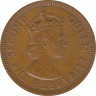 Монета. Сейшельские острова. 2 цента 1959 год. рев.