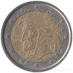 Монета. Италия. 2 евро 2002 год. 