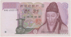 Банкнота. Южная Корея. 1000 вон 1983 год. Тип 47.