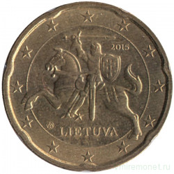 Монета. Литва. 20 центов 2015 год. 
