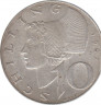 Монета. Австрия. 10 шиллингов 1967 год. ав.