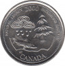 Монета. Канада. 25 центов 2000 год. Миллениум - природное наследие. ав.