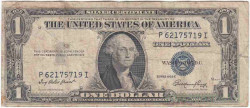 Банкнота. США. 1 доллар 1935 год. Синяя печать. P. Тип 416D2e.   