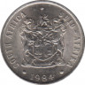 Монета. Южно-Африканская республика (ЮАР). 10 центов 1984 год. ав.