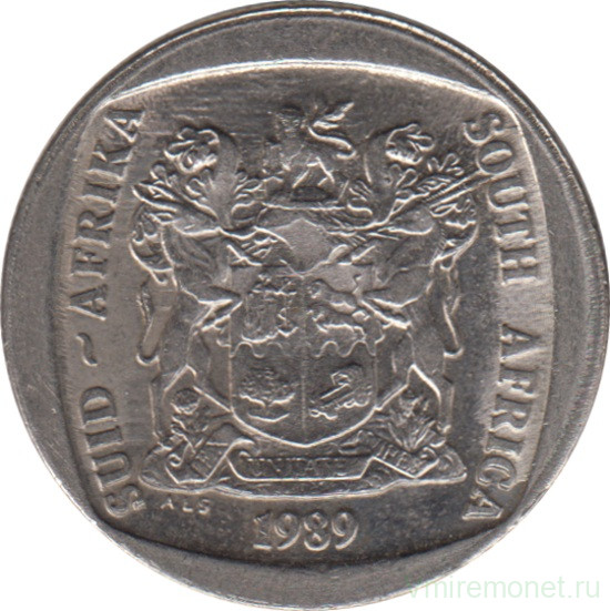 Монета. Южно-Африканская республика (ЮАР). 2 ранда 1989 год.