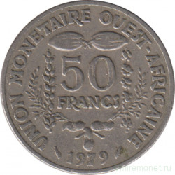 Монета. Западноафриканский экономический и валютный союз (ВСЕАО). 50 франков 1979 год.