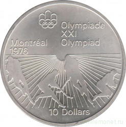 Монета. Канада. 10 долларов 1976 год. XXI летние Олимпийские Игры Монреаль 1976. Хоккей на траве.