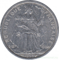 Монета. Французская Полинезия. 2 франка 1999 год.