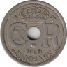 Монета. Дания. 25 эре 1929 год. ав.