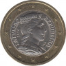 Монета. Латвия. 1 евро 2014 год. ав.