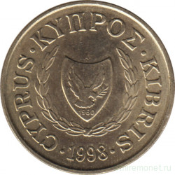 Монета. Кипр. 10 центов 1998 год.