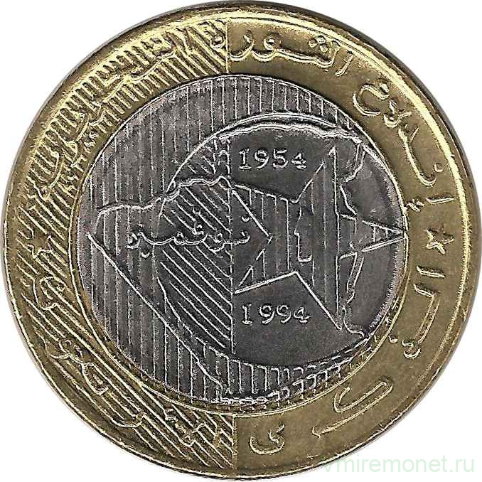 Монета. Алжир. 50 динаров 1994 год. 40 лет Алжирской революции.
