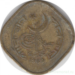 Монета. Пакистан. 5 пайс 1969 год.