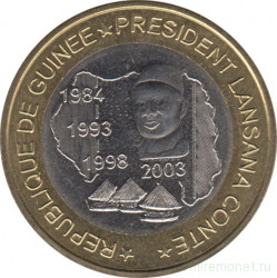 Монета. Гвинея. 6000 франков 2003 год. Лансана Конте.