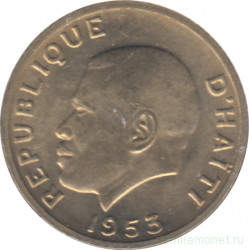 Монета. Гаити. 5 сантимов 1953 год.