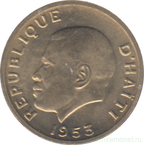 Монета. Гаити. 5 сантимов 1953 год.
