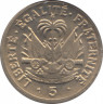 Монета. Гаити. 5 сантимов 1953 год. рев.