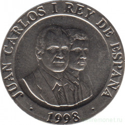 Монета. Испания. 200 песет 1998 год.