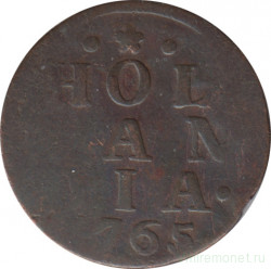 Монета. Голландская республика. 1 дуит 1765 год.