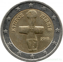 Монета. Кипр. 2 евро 2018 год.