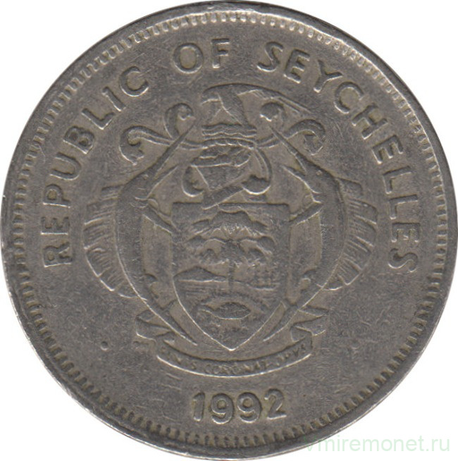 Монета. Сейшельские острова. 1 рупия 1992 год.