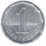 Монета. Уругвай. 1 сентесимо 1977 год.