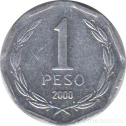Монета. Чили. 1 песо 2000 год.