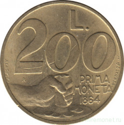 Монета. Сан-Марино. 200 лир 1991 год. Первая монета Сан-Марино, 1864.