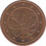 Монета. Германия. 2 цента 2015 год. (D). ав.