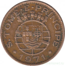 Монета. Сан-Томе и Принсипи. 1 эскудо 1971 год.
