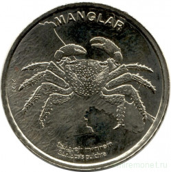 Монета. Коста-Рика. 50 колонов 2023 год. Фауна тропических лесов. Мангровый краб-скакун.