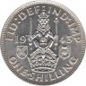 Монета. Великобритания. 1 шиллинг (12 пенсов) 1943 год. Шотландский. ав.