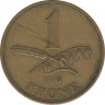 Монета. Дания. 1 крона 1943 год. ав.