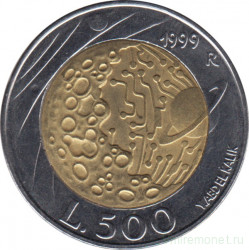 Монета. Сан-Марино. 500 лир 1999 год. Космические исследования.